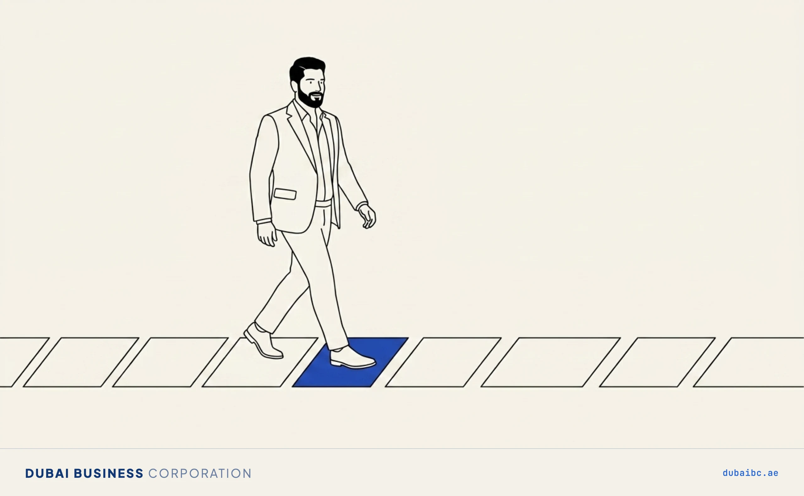 Ali walks a week-by-week path, one square lit.