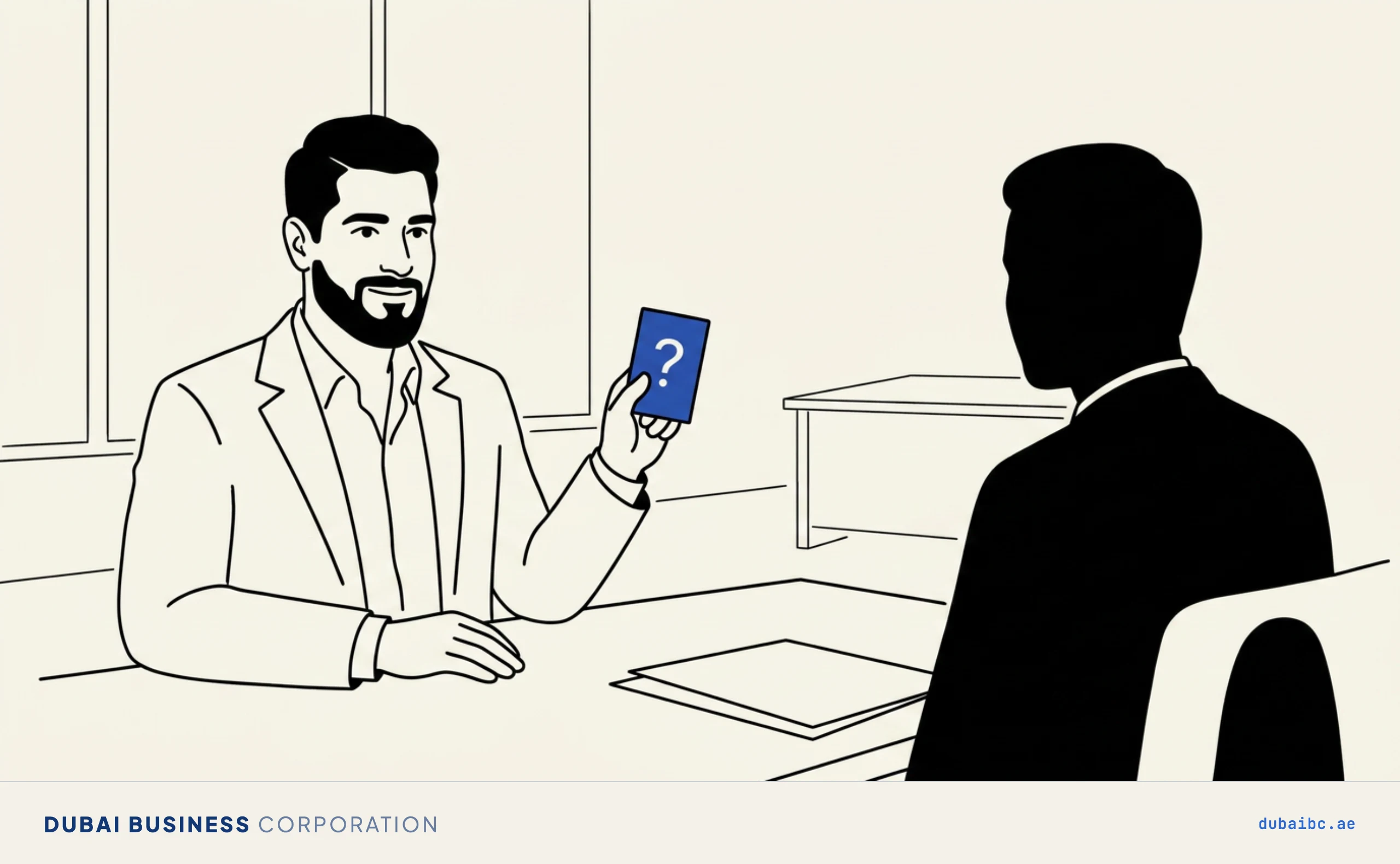 Ali with a question card, the first bank meeting