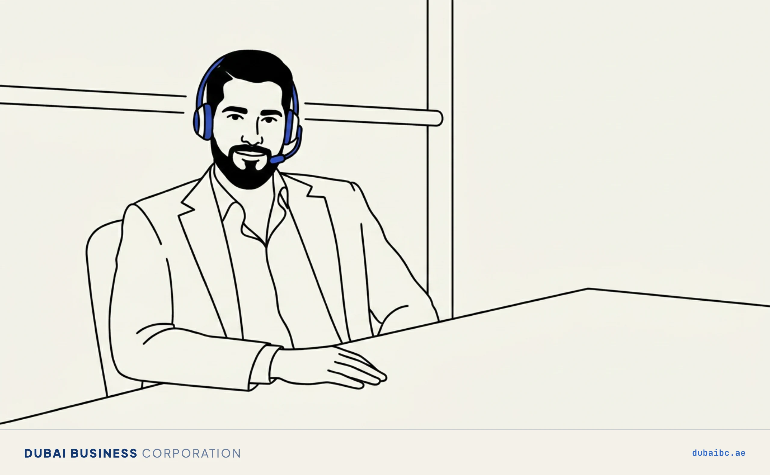 Ali wears a headset, outsourced bookkeeping.