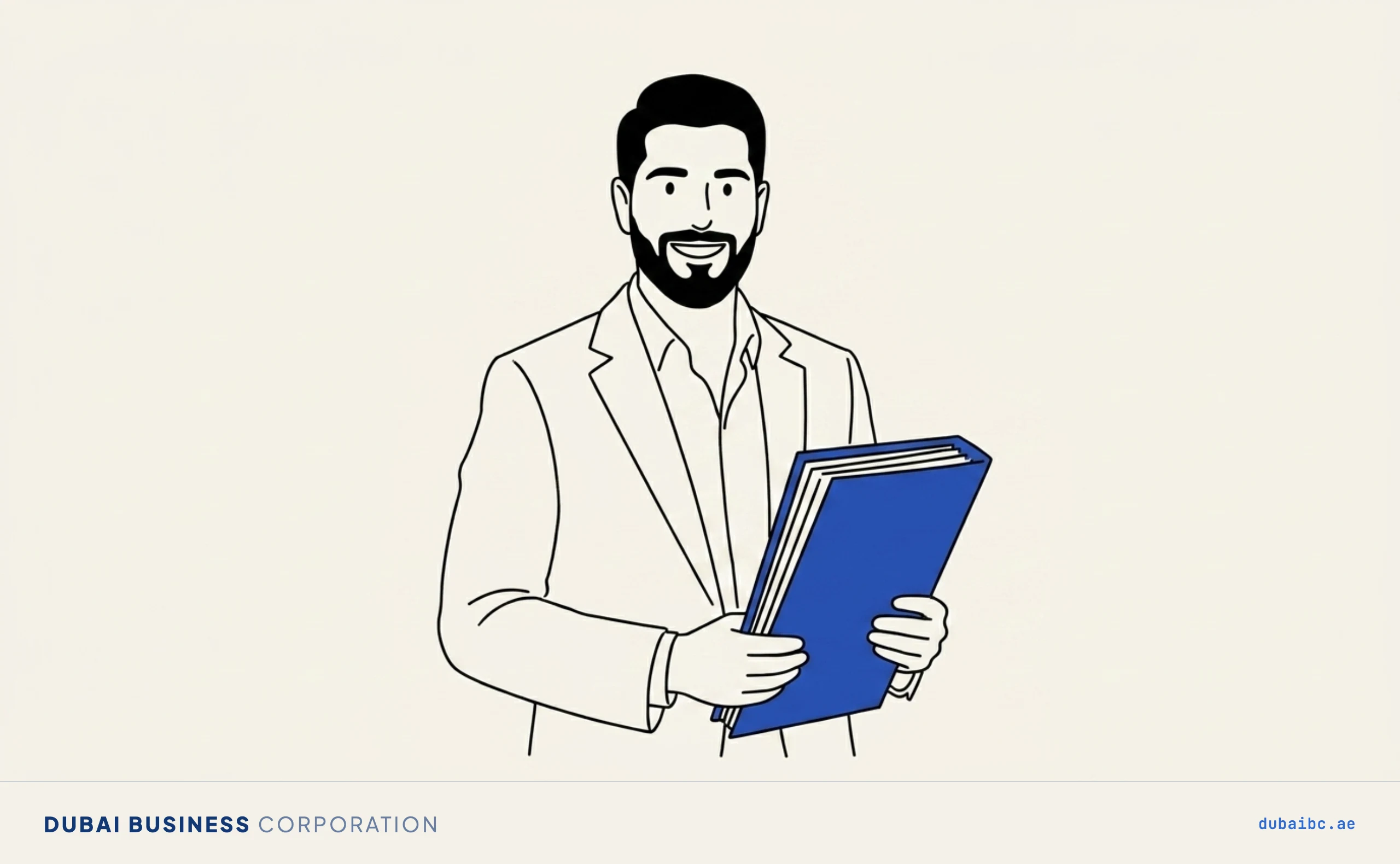 Ali with a document folder, the core company documents