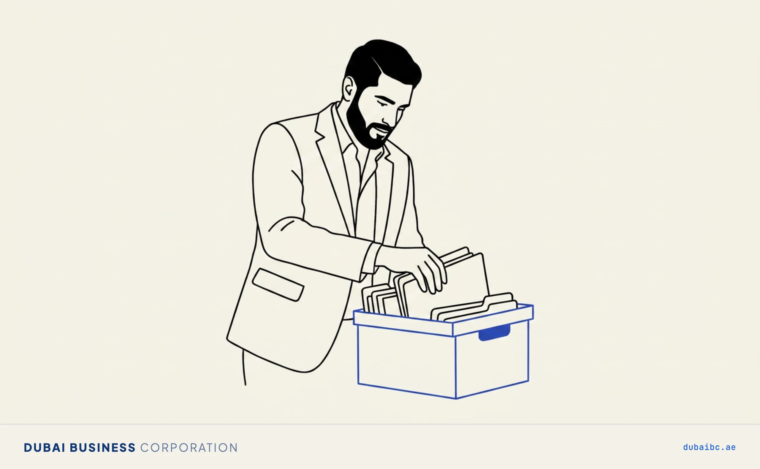 Ali filing into a box, a reusable document file