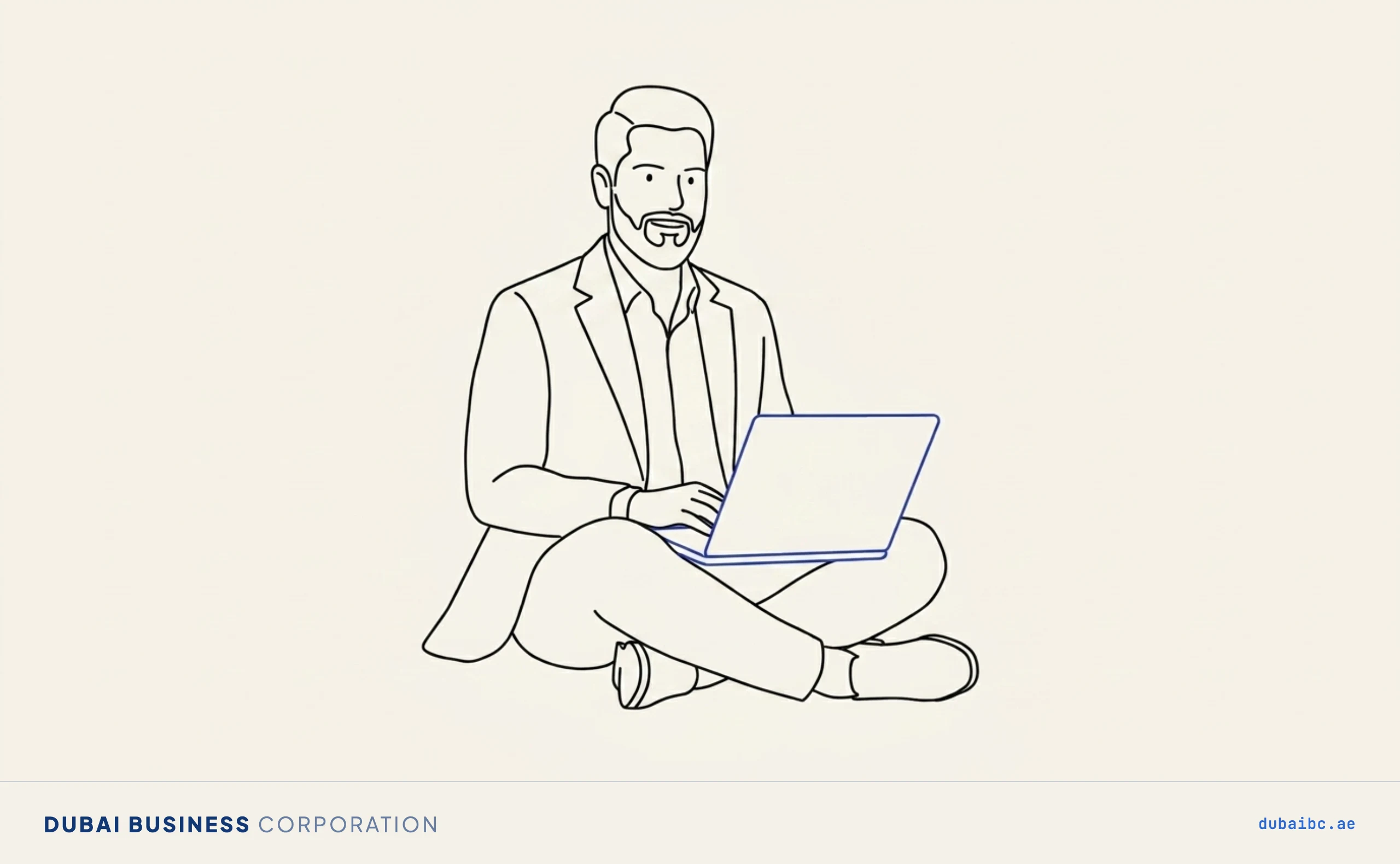 Ali works on a laptop as a freelancer.