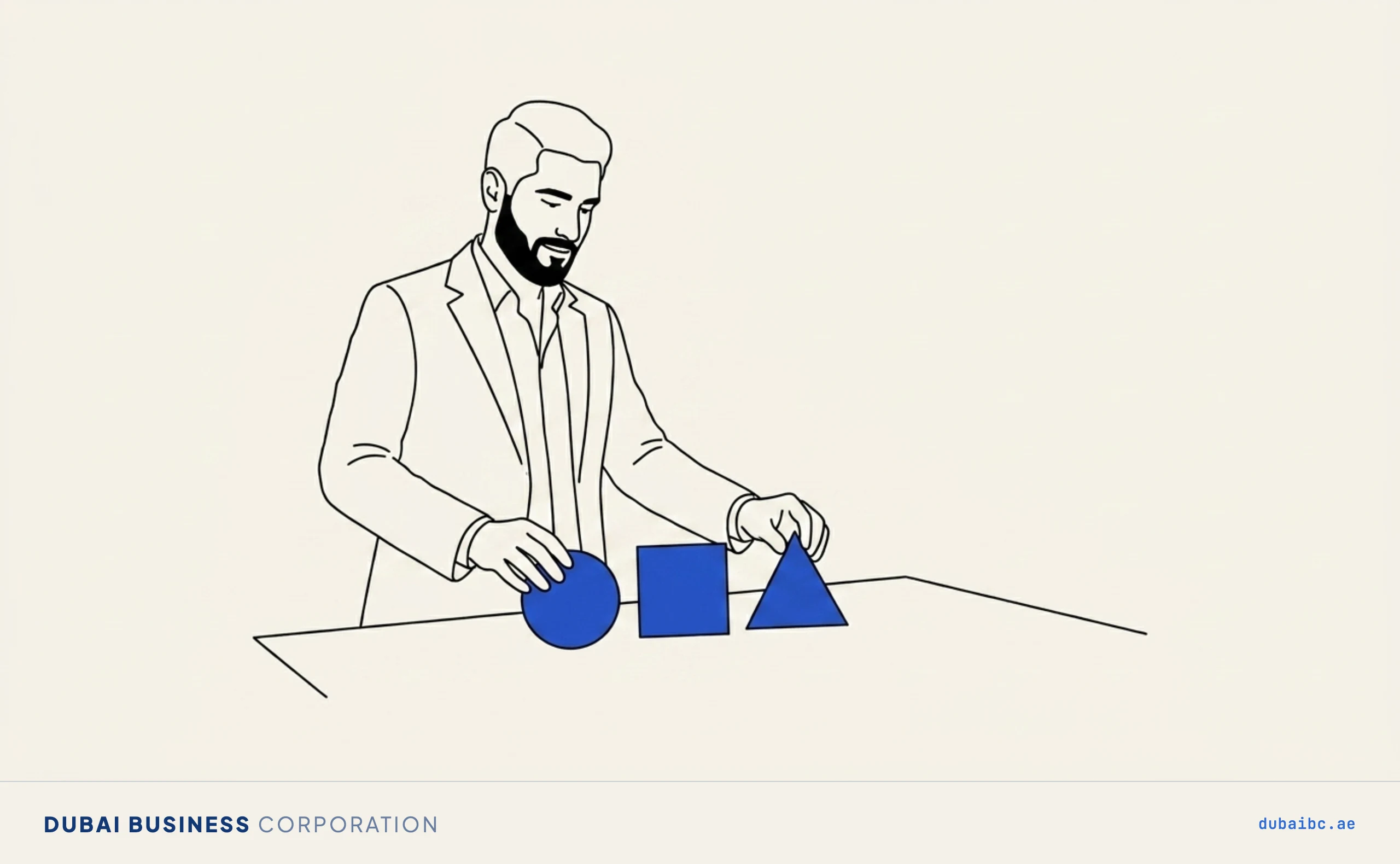 Ali arranging three shapes, commercial versus professional versus industrial