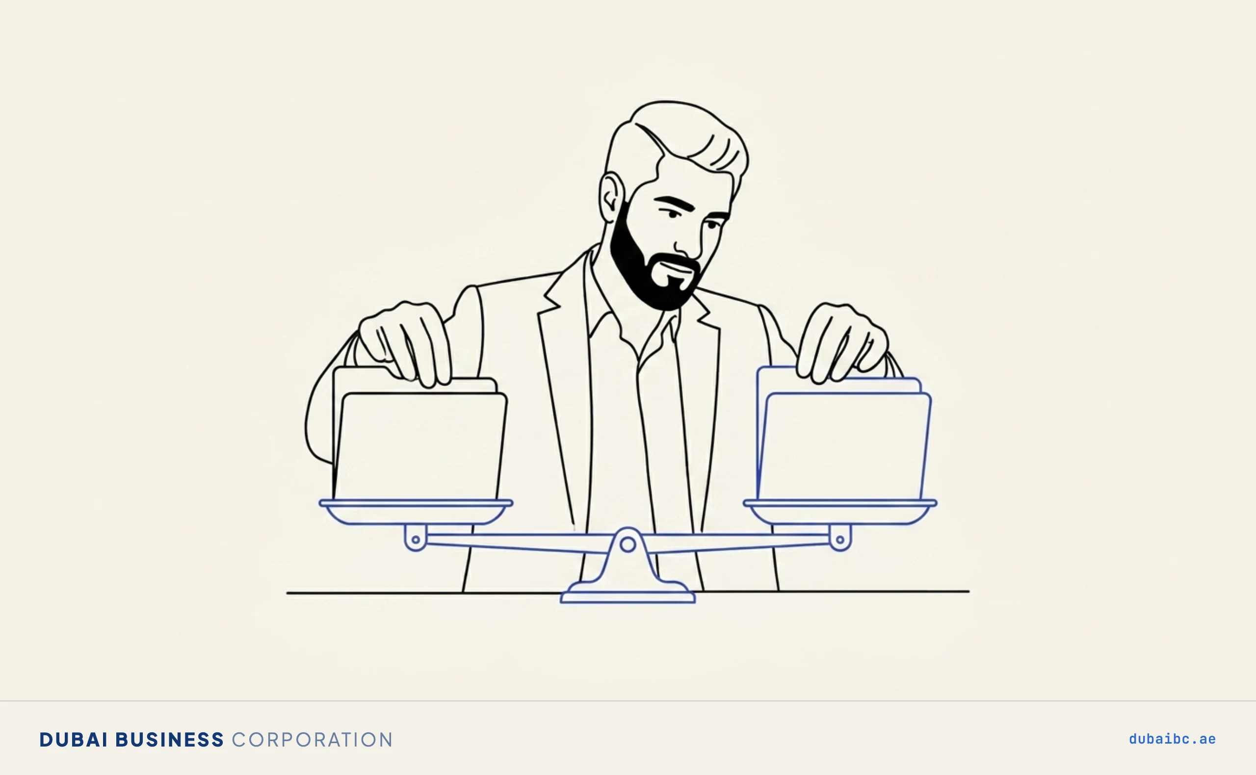 Ali weighing folders on a scale, how to choose a consultant