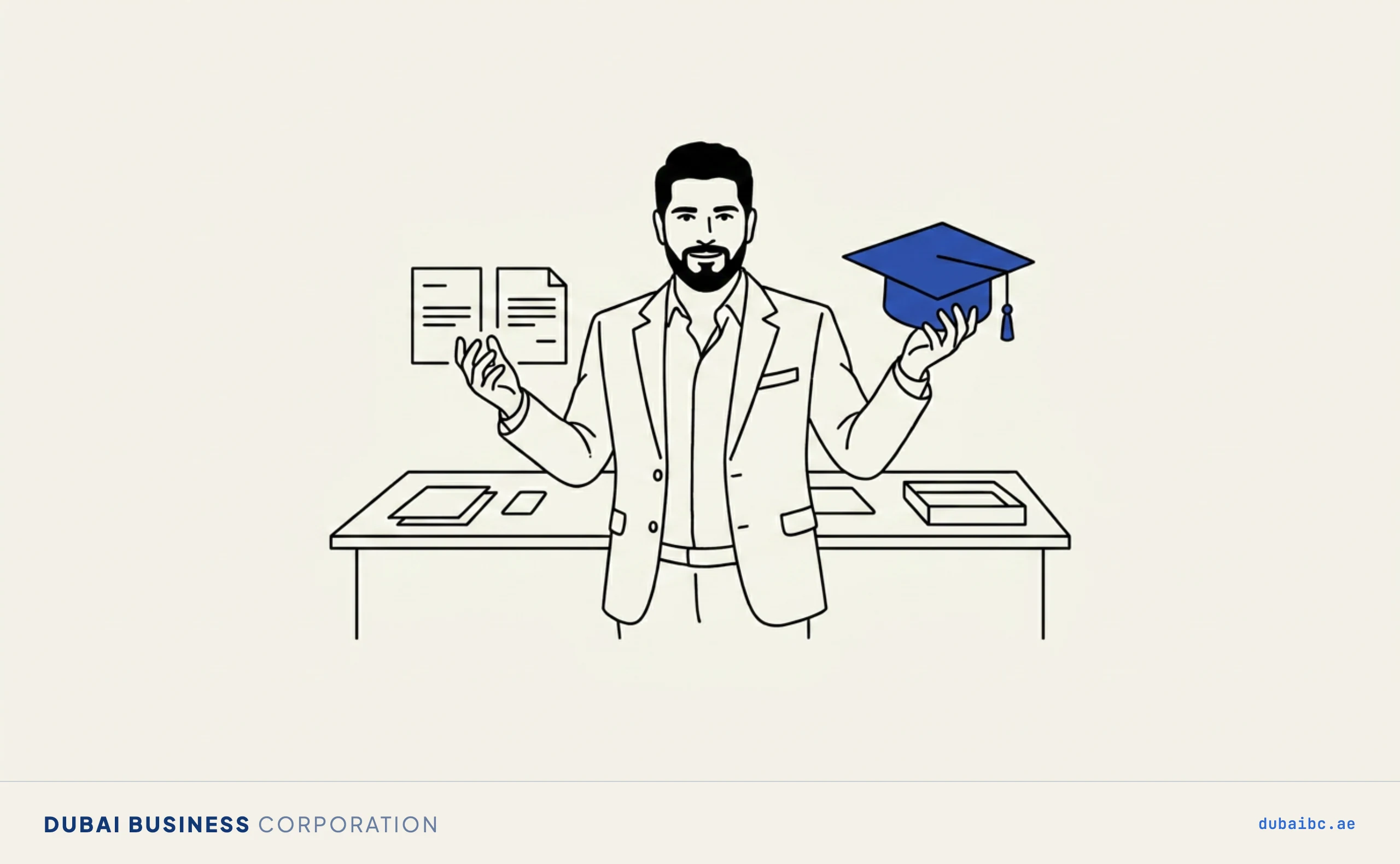 Ali with a graduation cap, consulting is a professional licence
