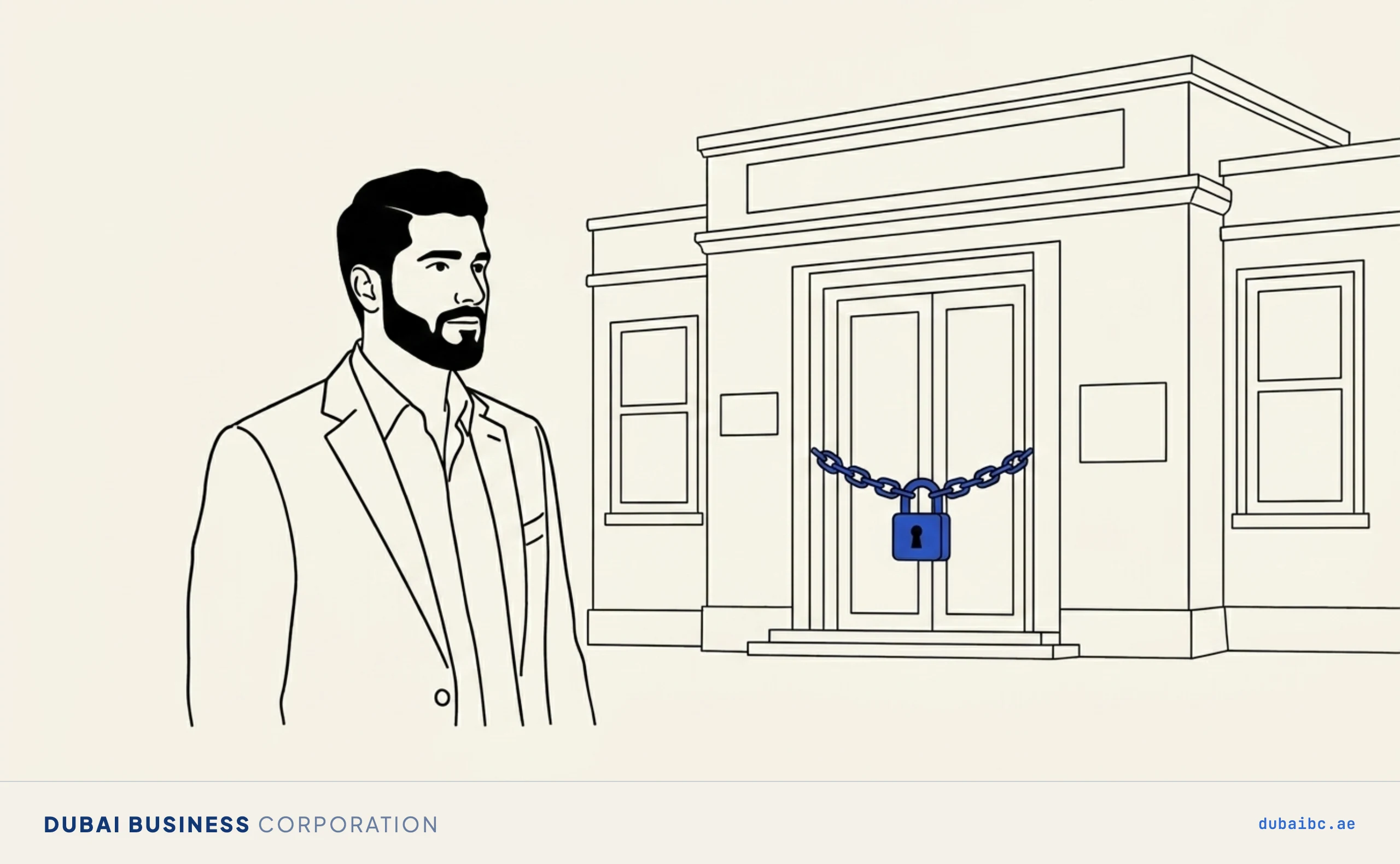 Ali faces a padlock on a bank, VARA banking.