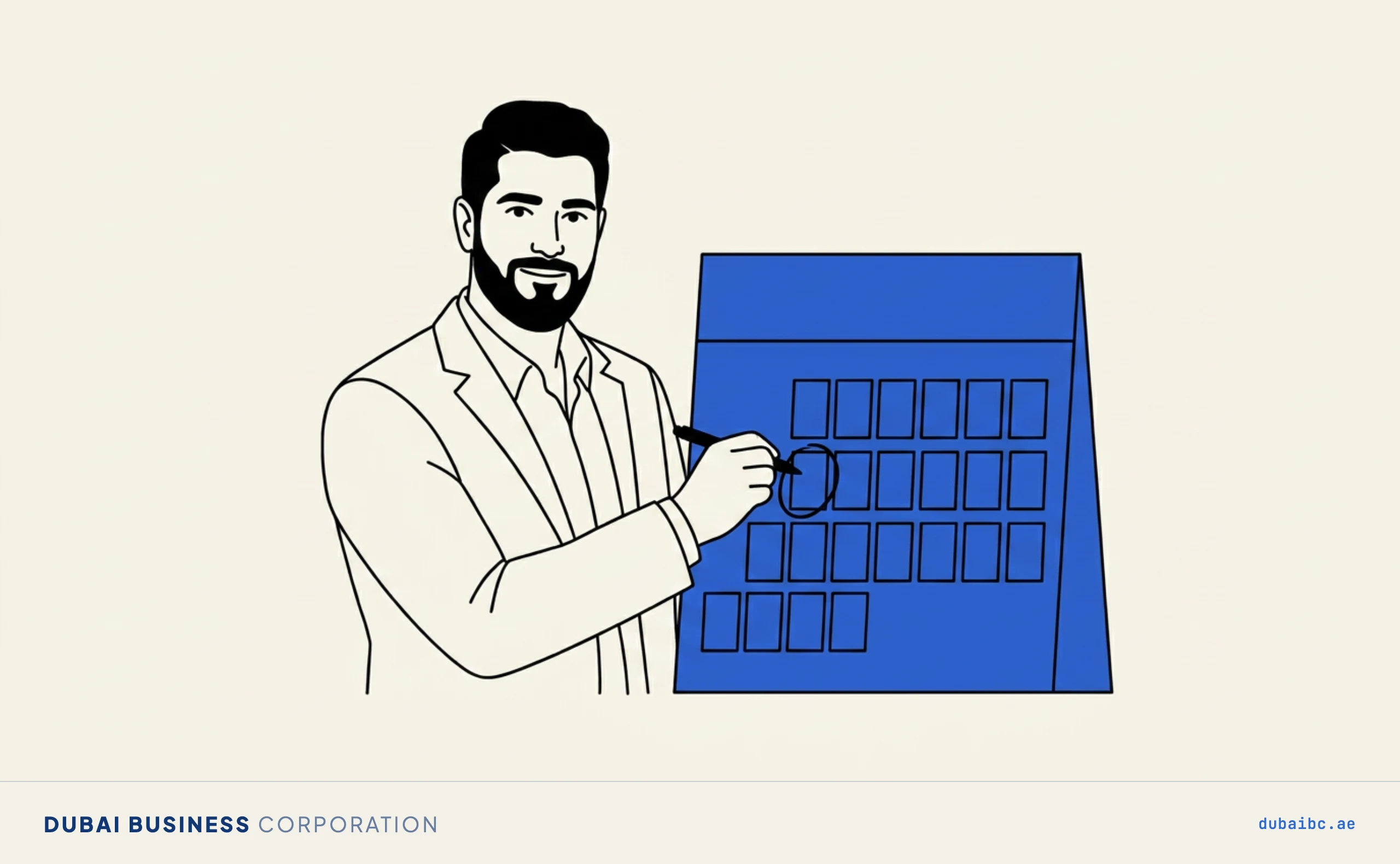 Ali circling a calendar, registration deadlines
