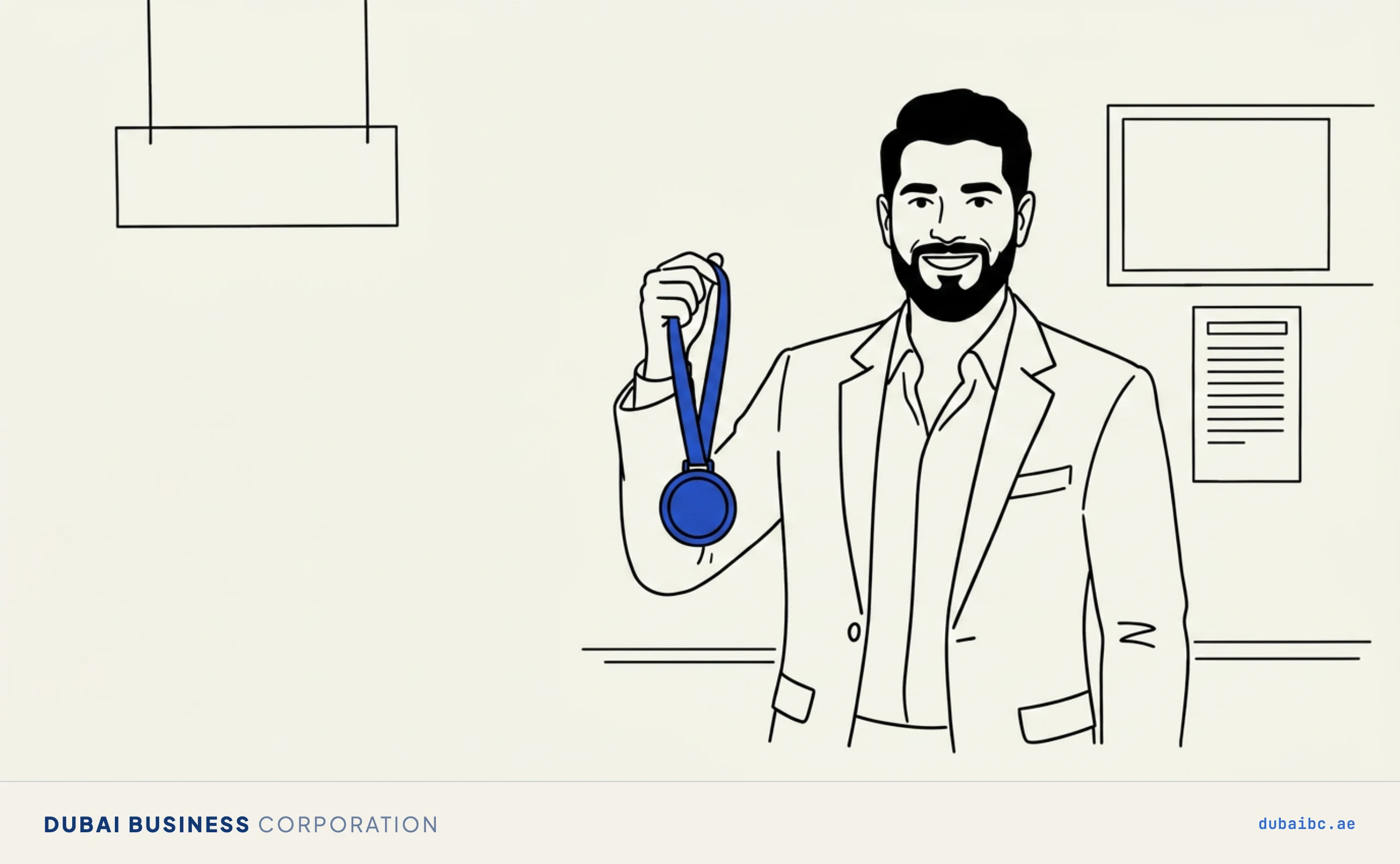 Ali holding a medal, DAFZA banking and reputation