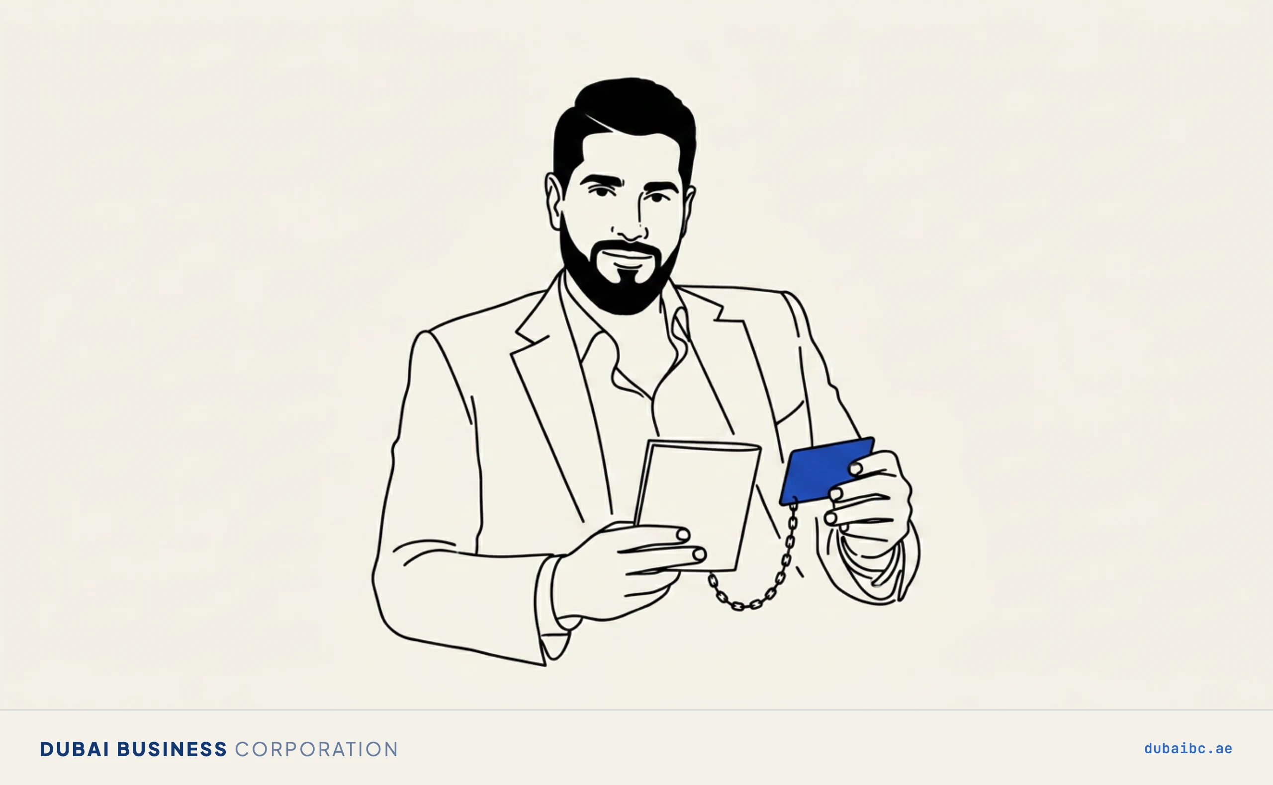 Ali linking a card to a booklet, ID alongside the visa