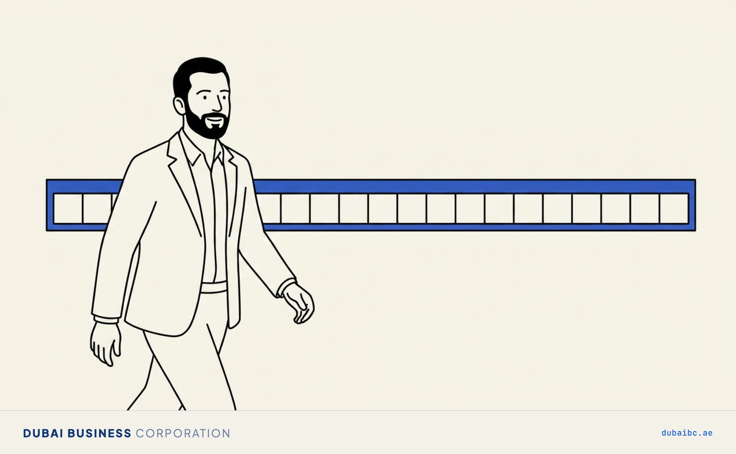 Ali on a calendar strip, the visa timeline