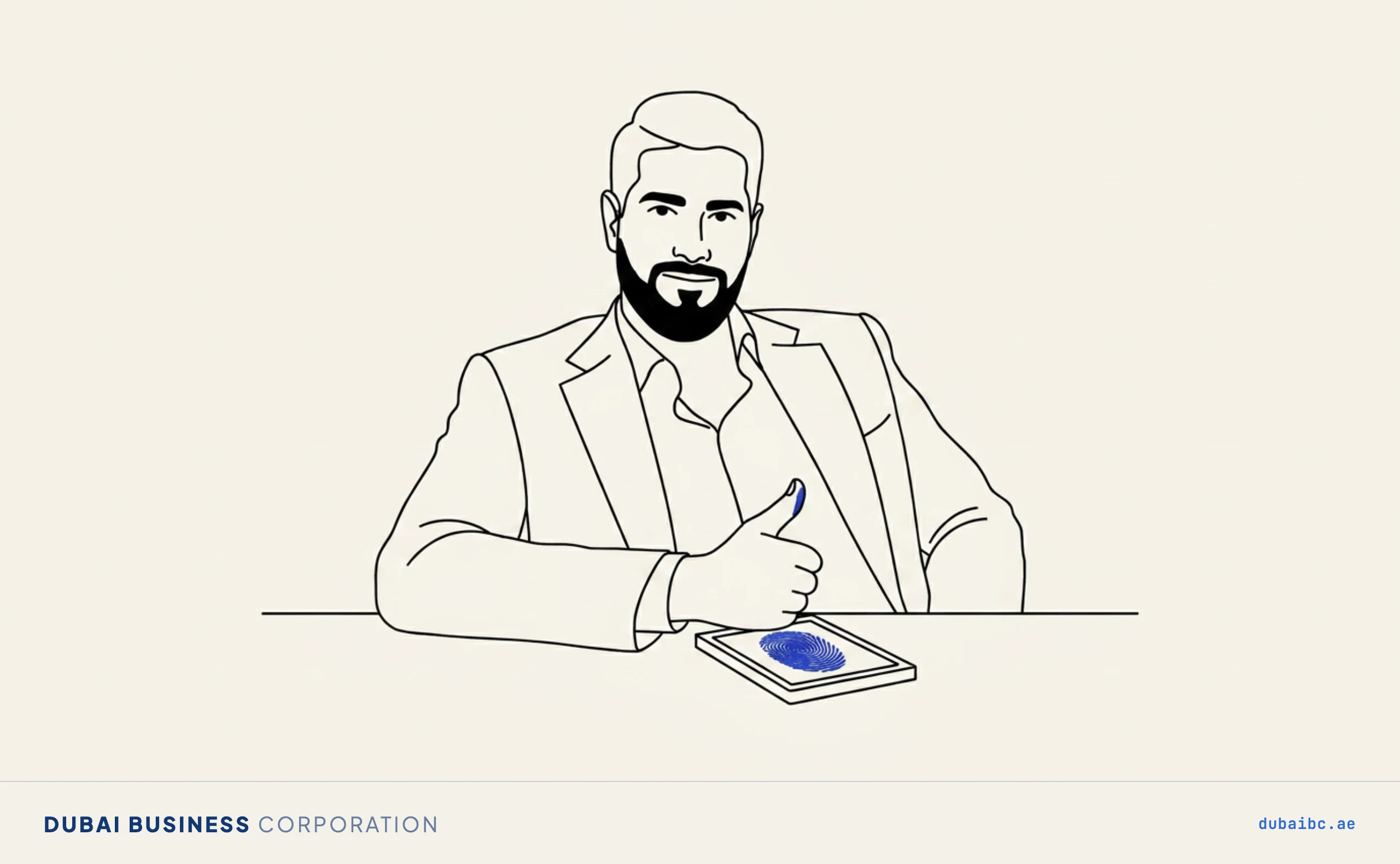 Ali giving a fingerprint, Emirates ID biometrics