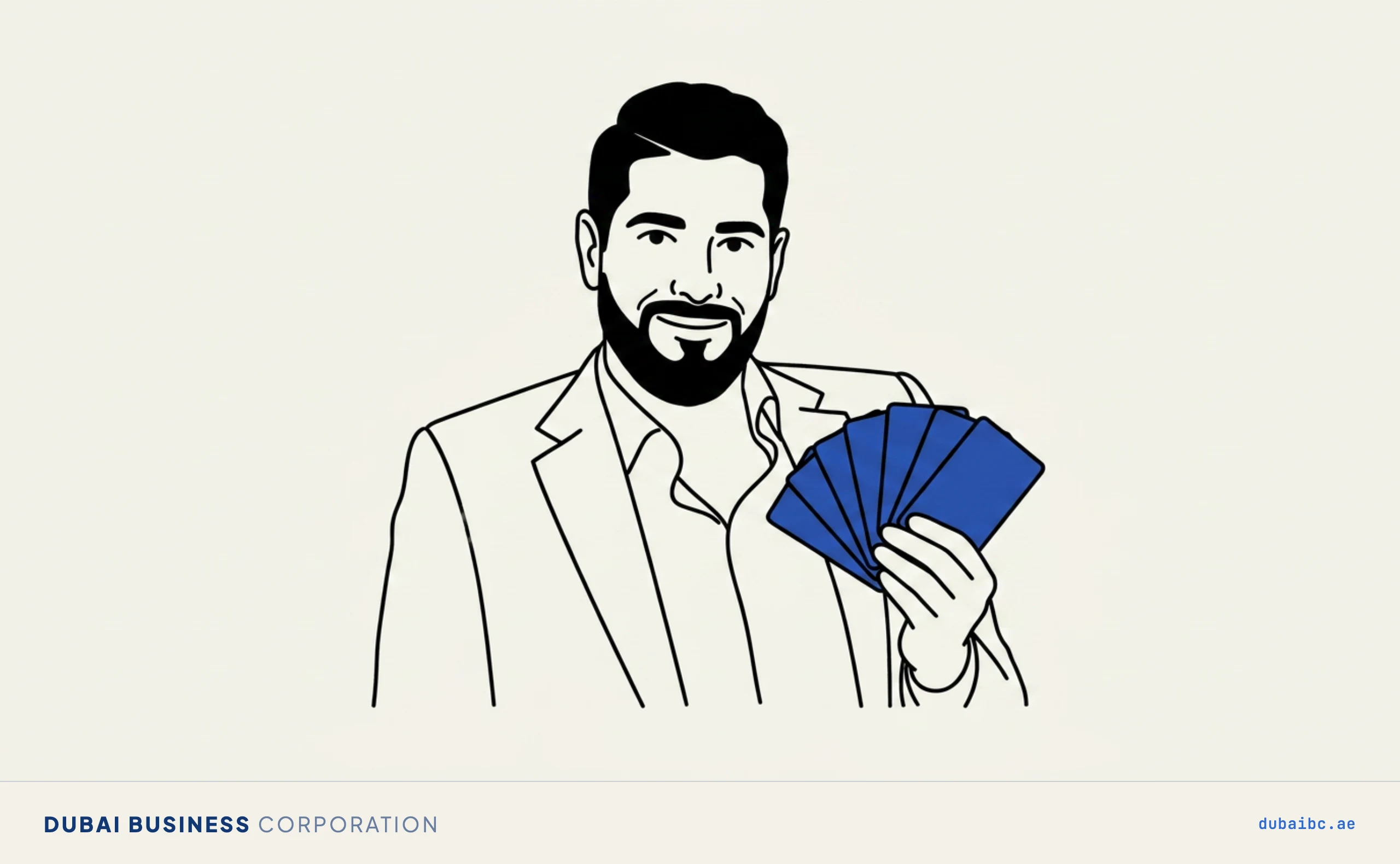 Ali holding visa cards, visa packages and add-ons