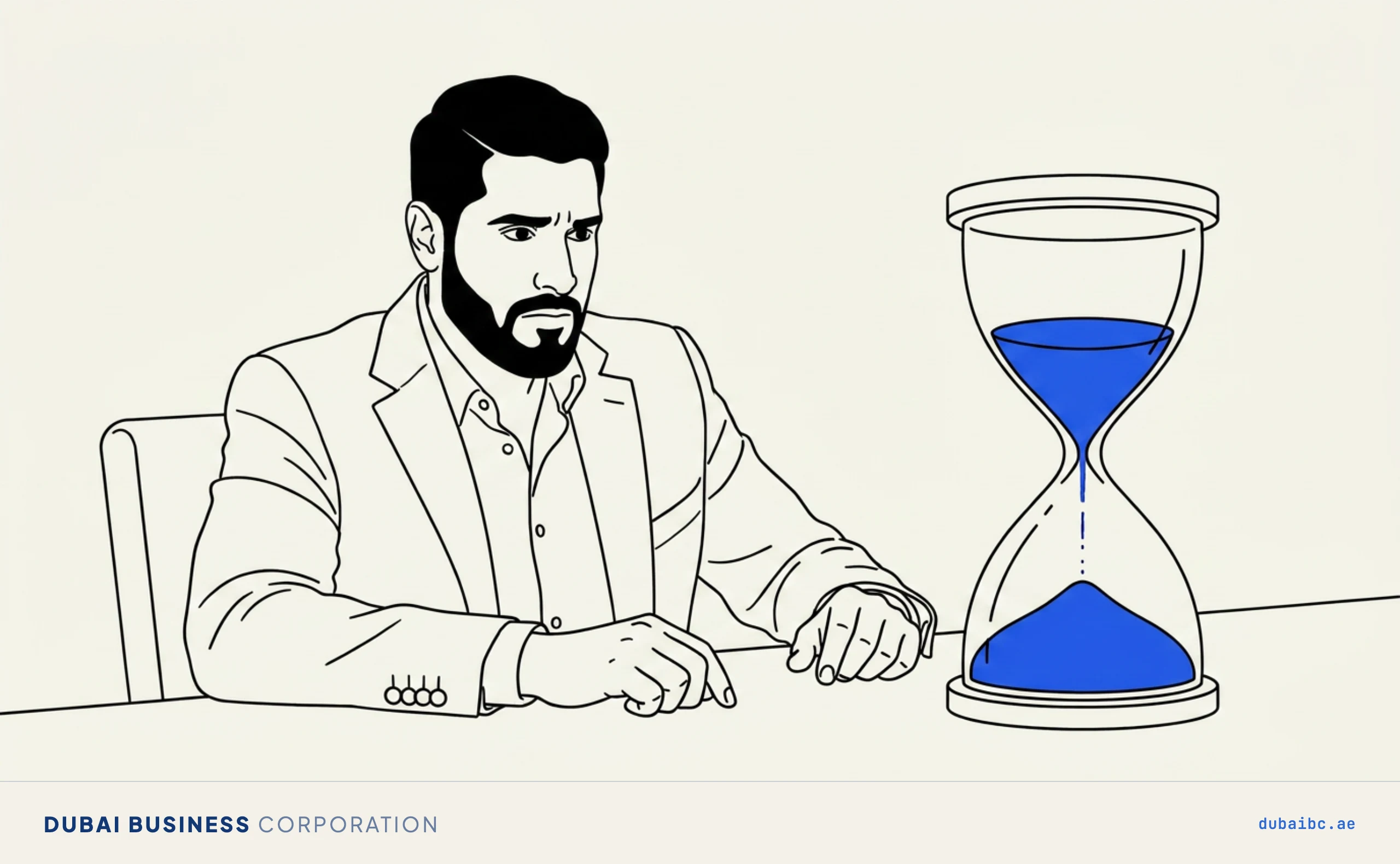 Ali watches an hourglass with sand nearly out.