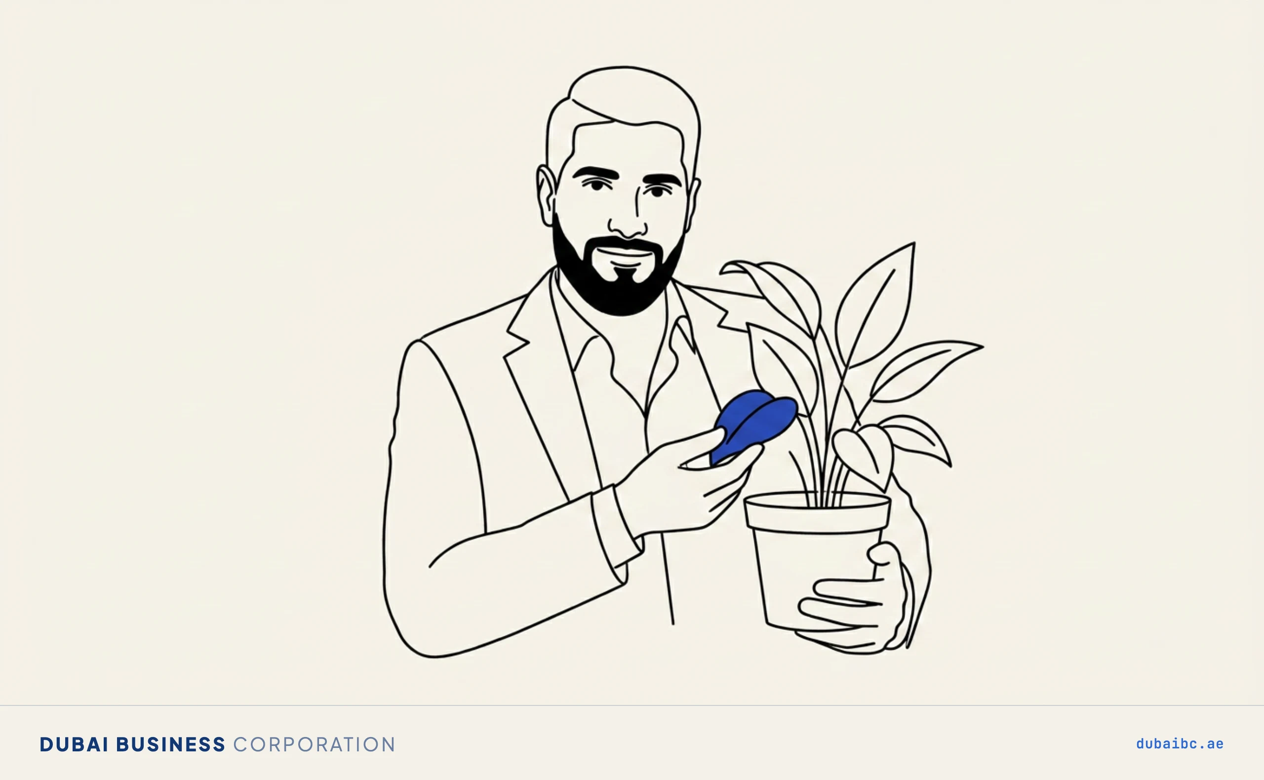 Ali holds a plant, the Green Visa.