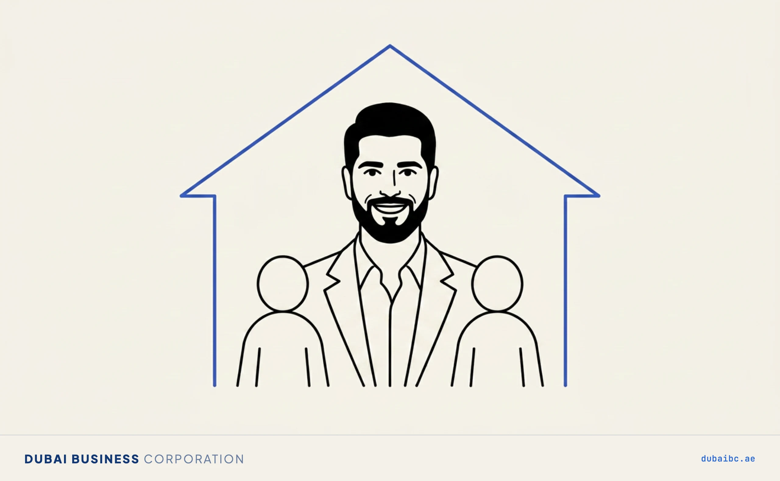 Ali shelters family figures under a house.