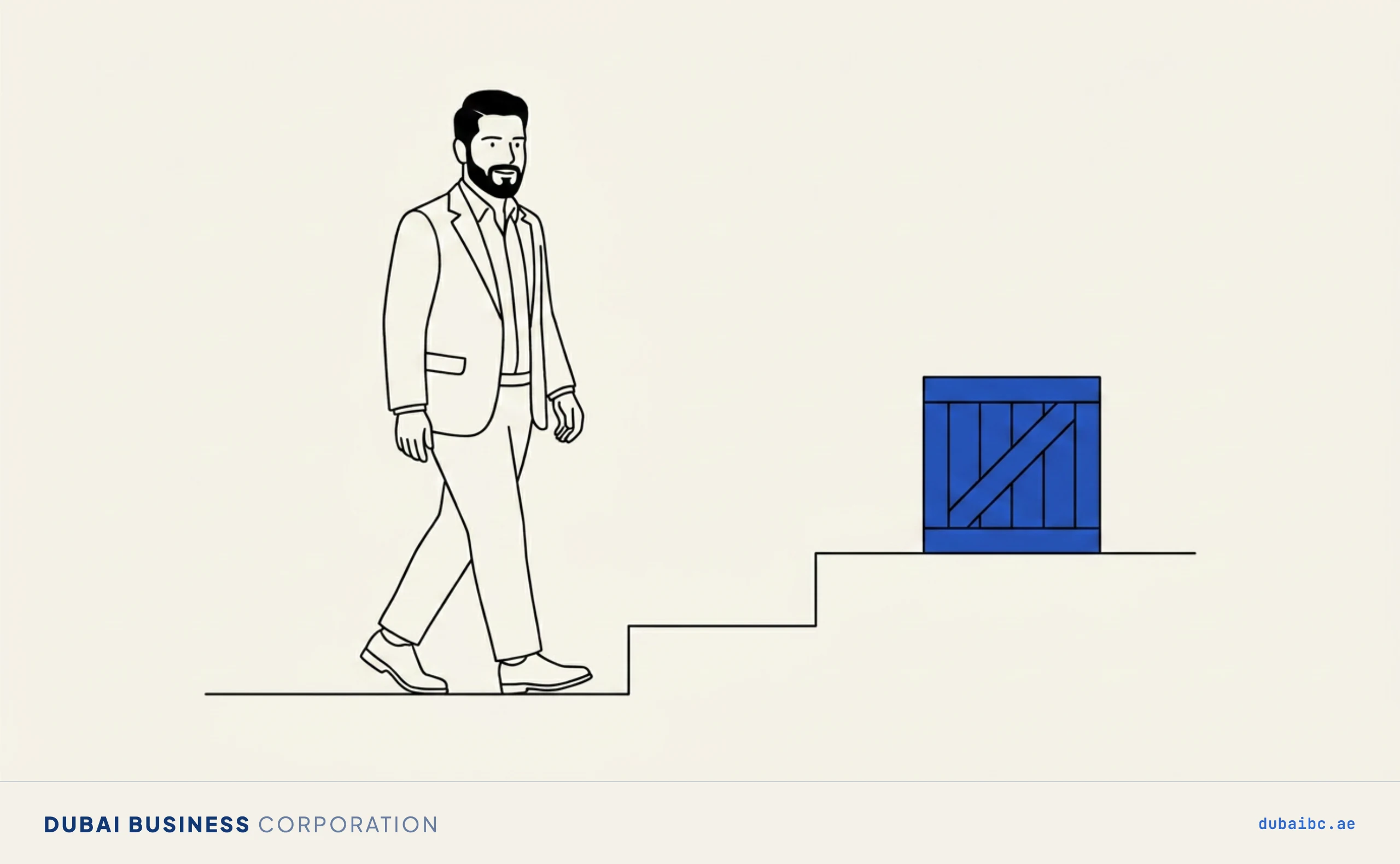 Ali on a stepped path, getting a general trading licence