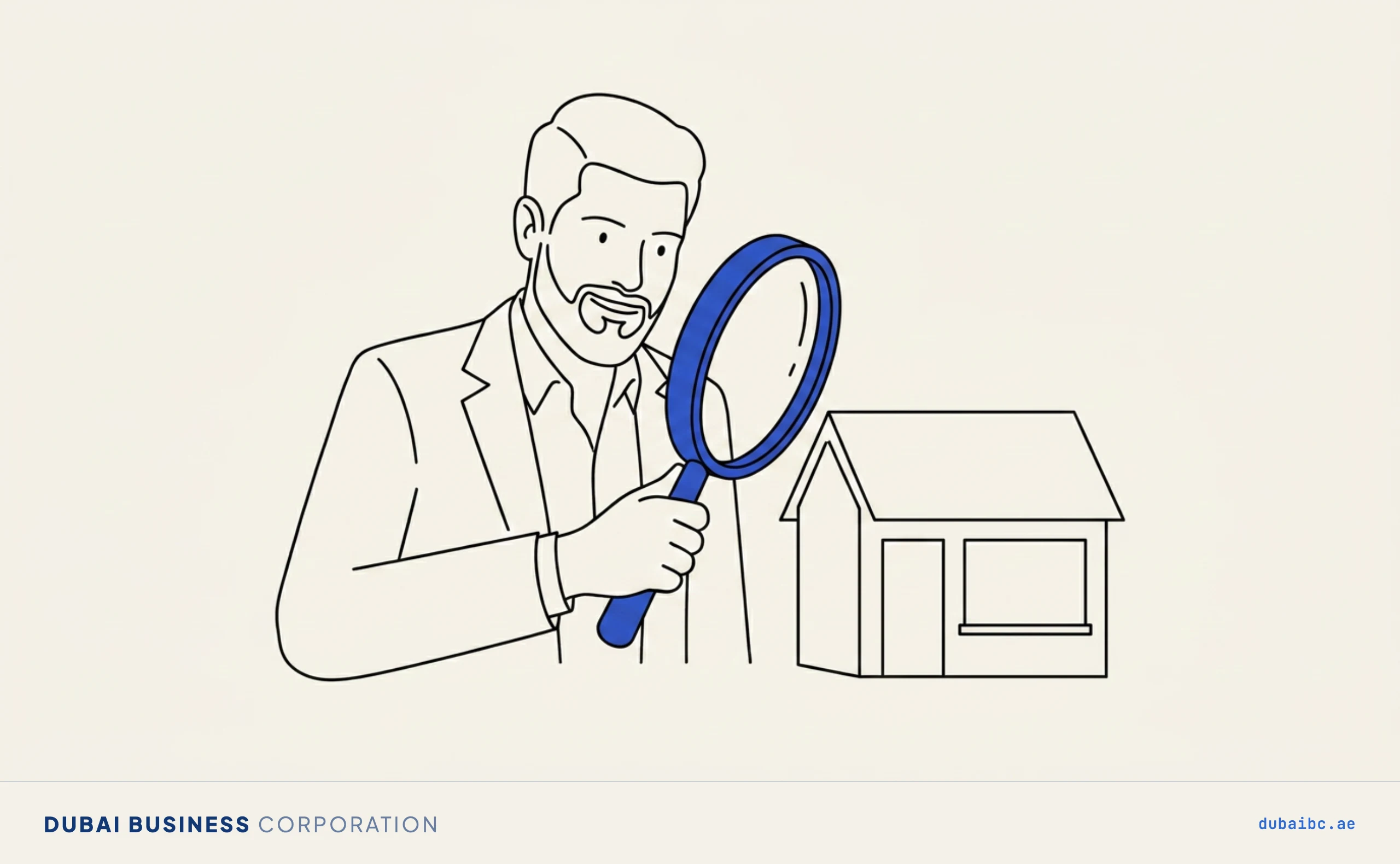 Ali inspecting through a magnifying glass, due diligence