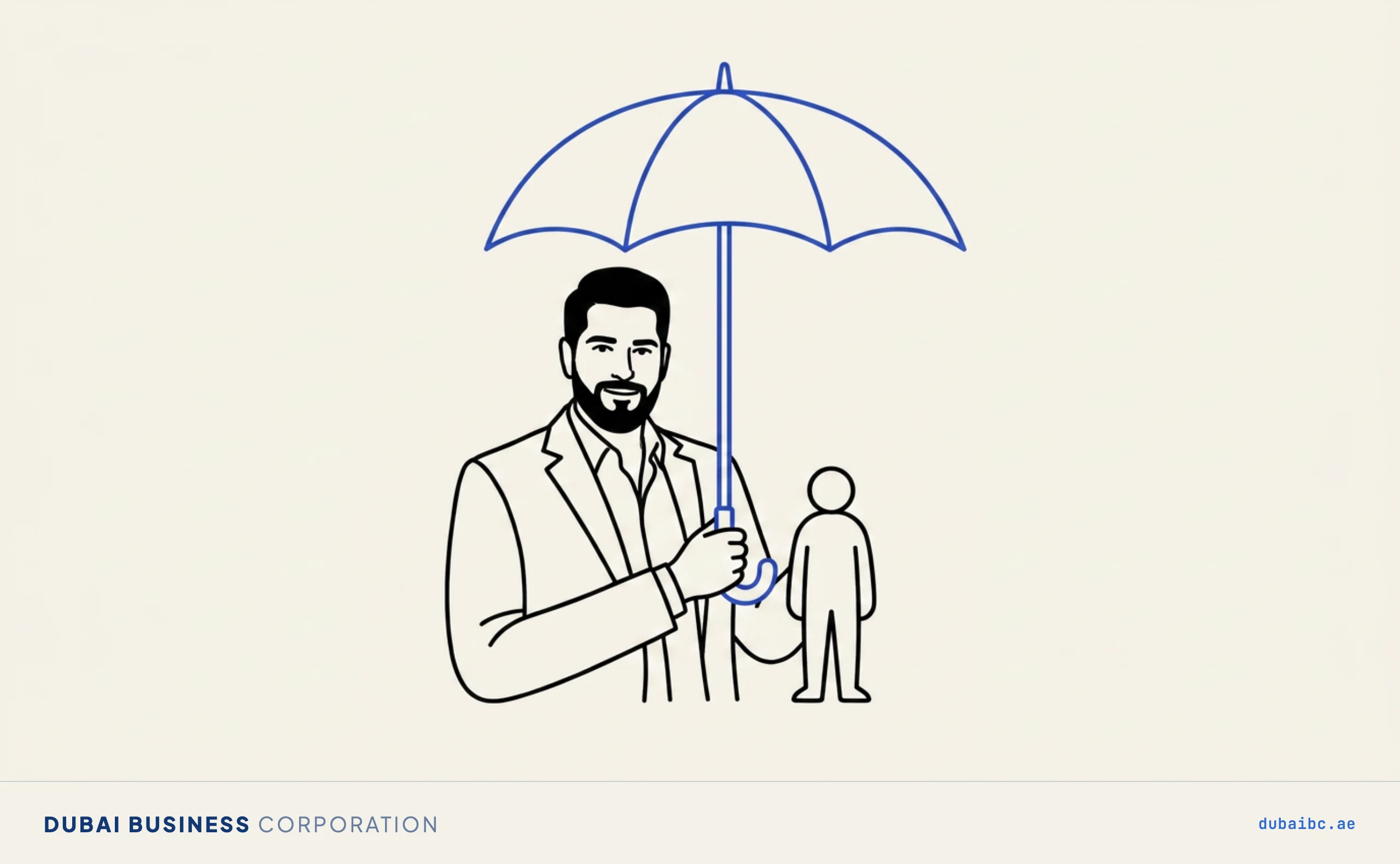 Ali under an umbrella, the LLC