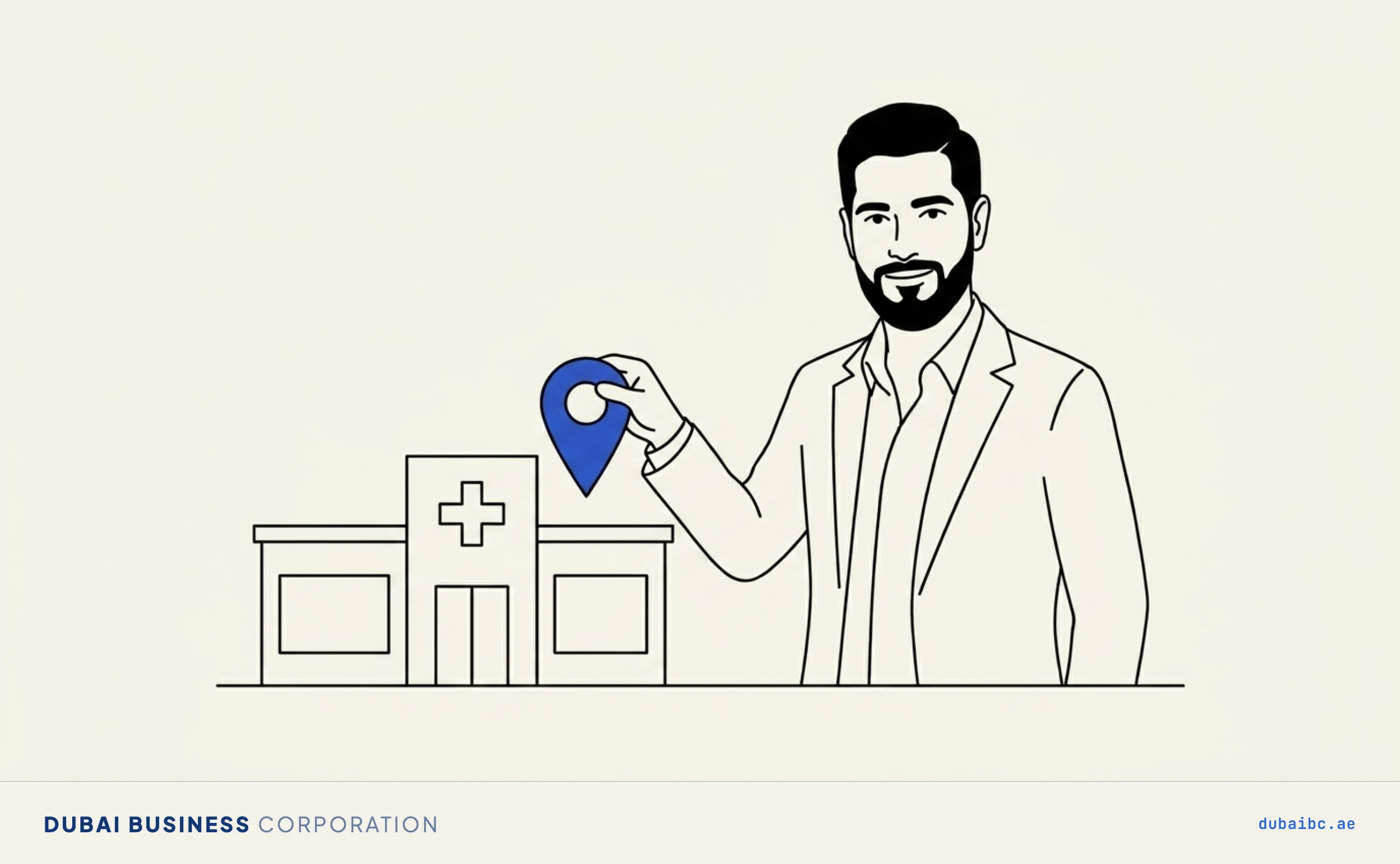 Ali with a map pin, where to book the test