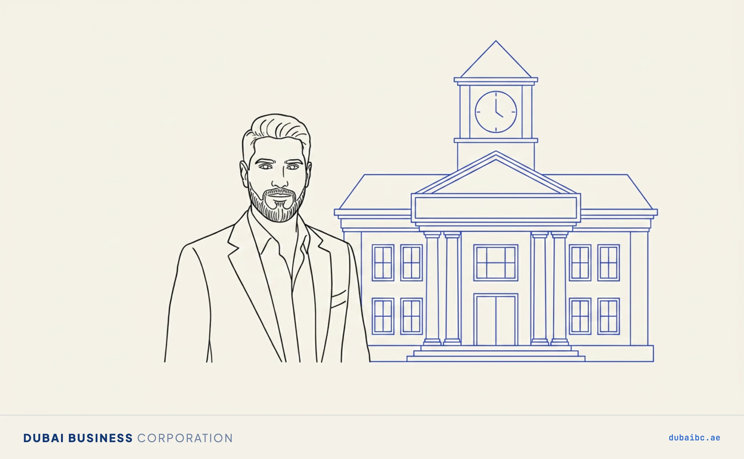 Ali outside a bank with a clock, the offshore banking reality