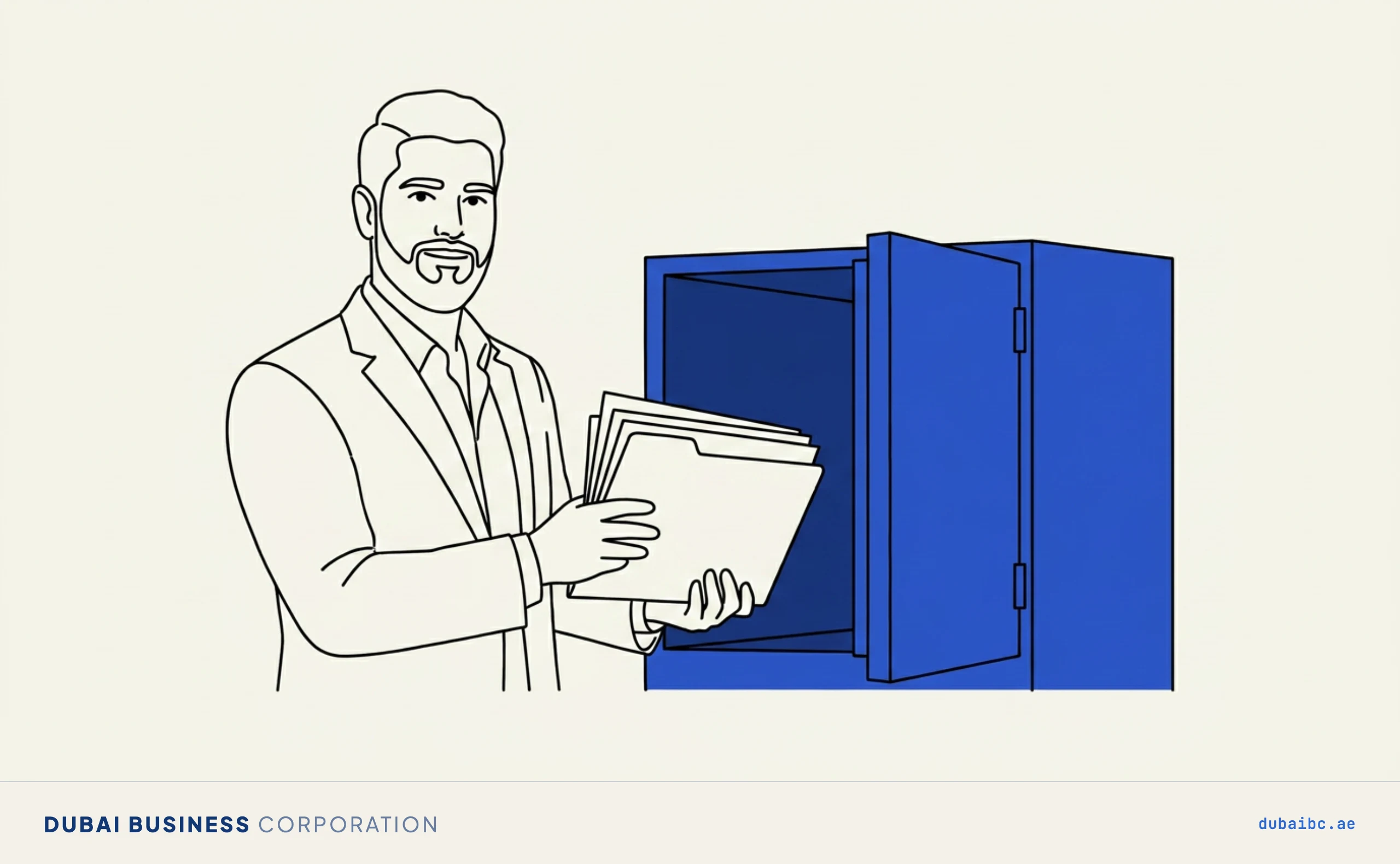 Ali using a vault, holding shares and property