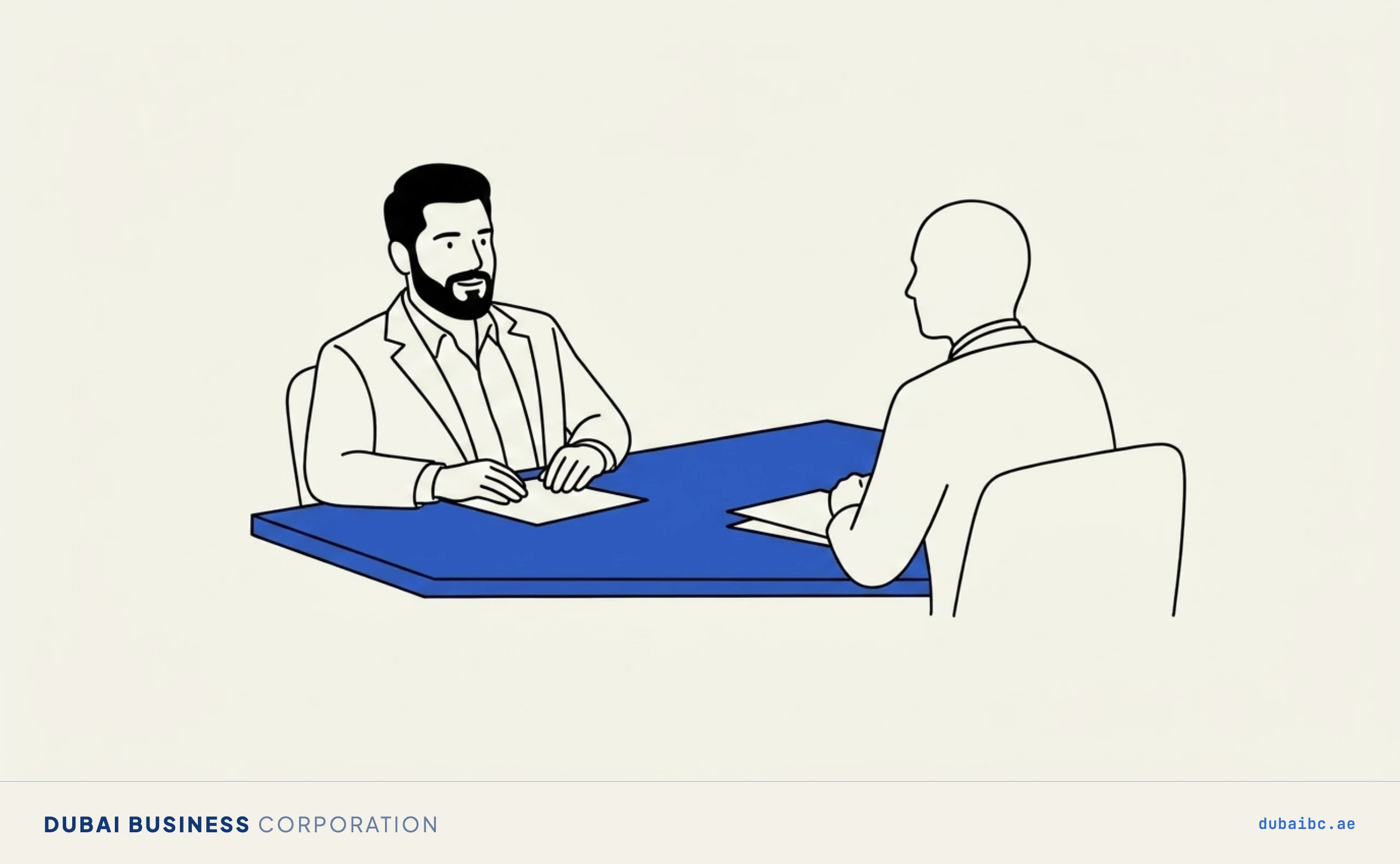 Ali at a table, the compliance interview