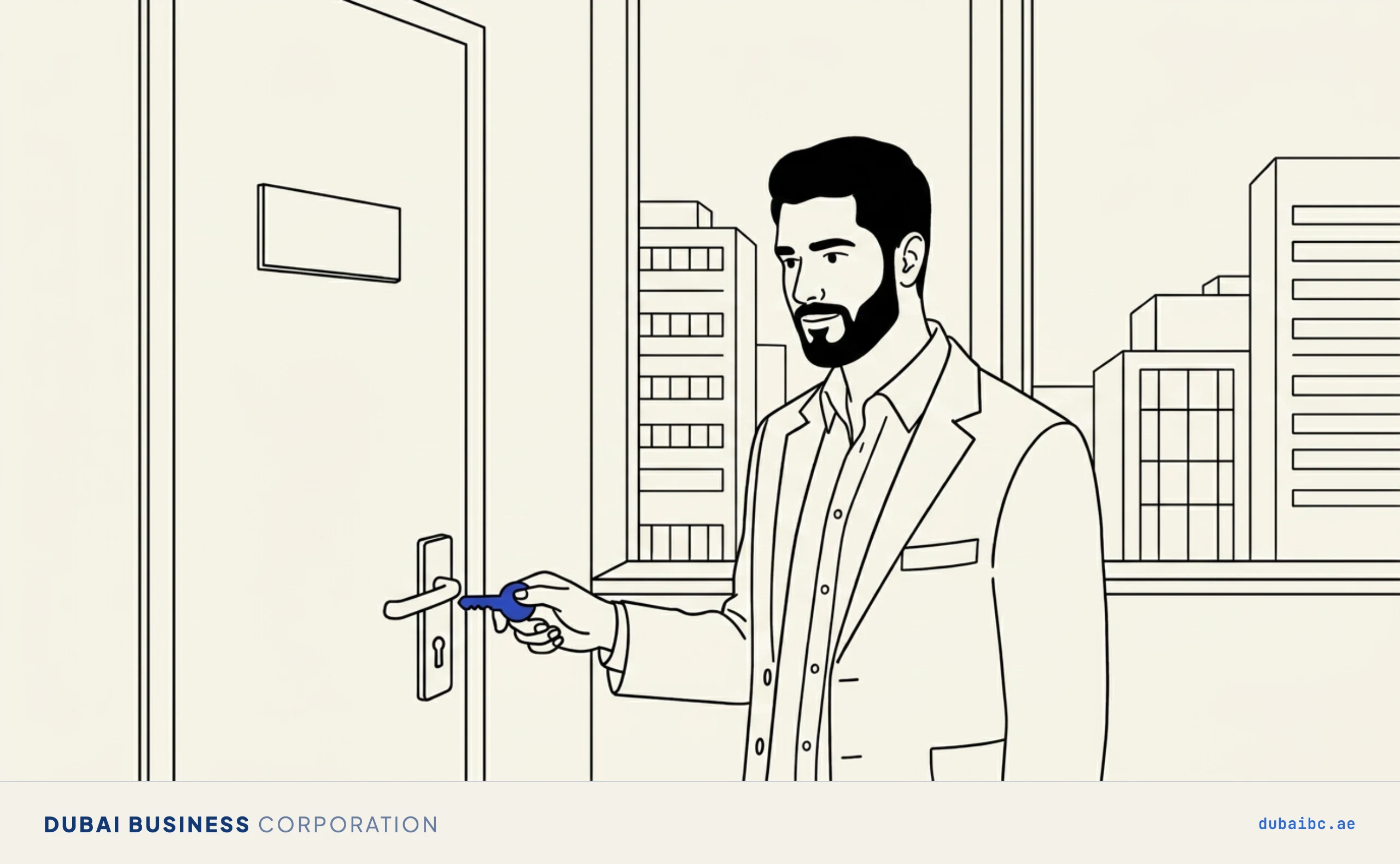 Ali unlocking an office, a physical office is mandatory