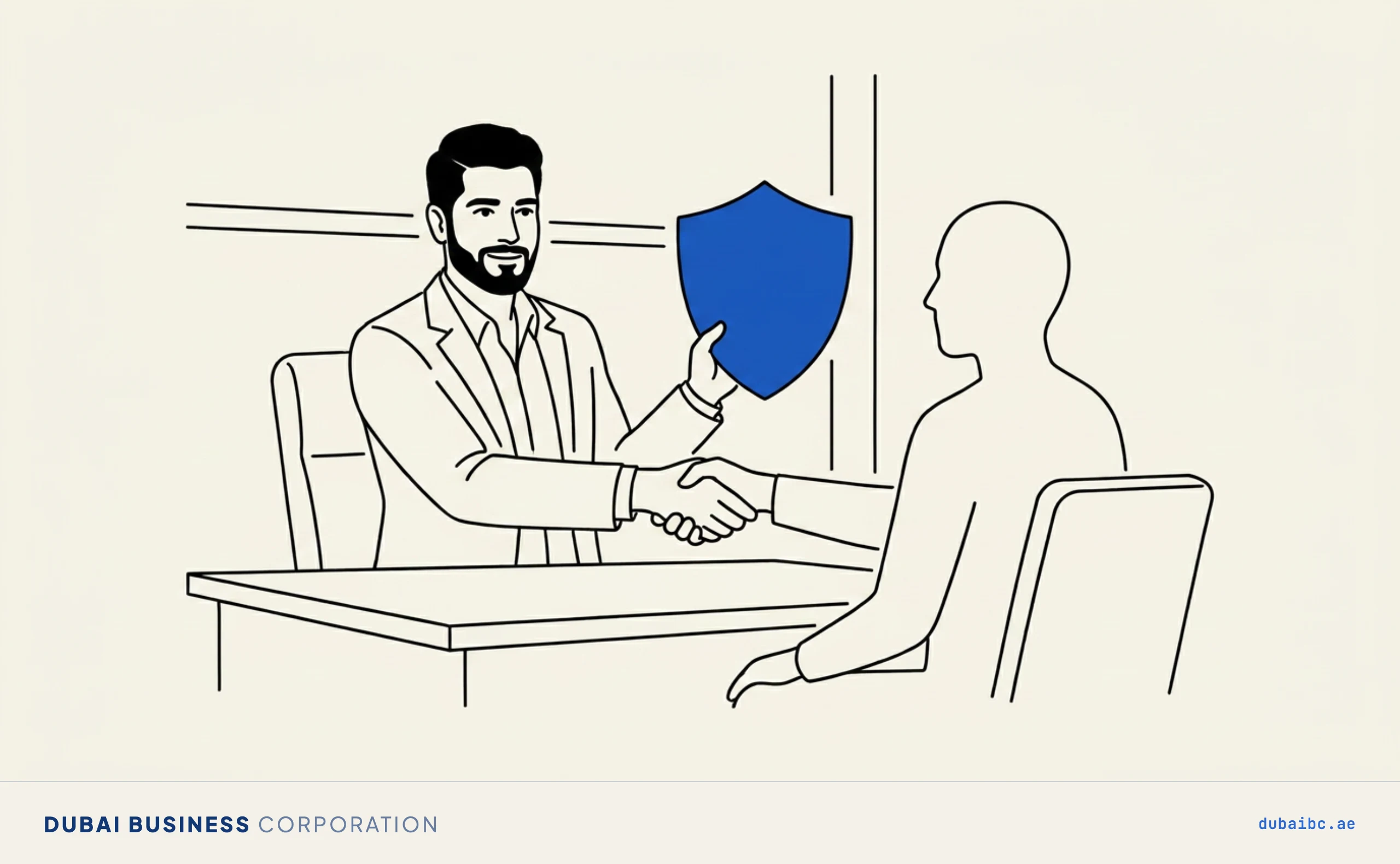 Ali with a shield and a handshake, recruitment contracts and guarantees