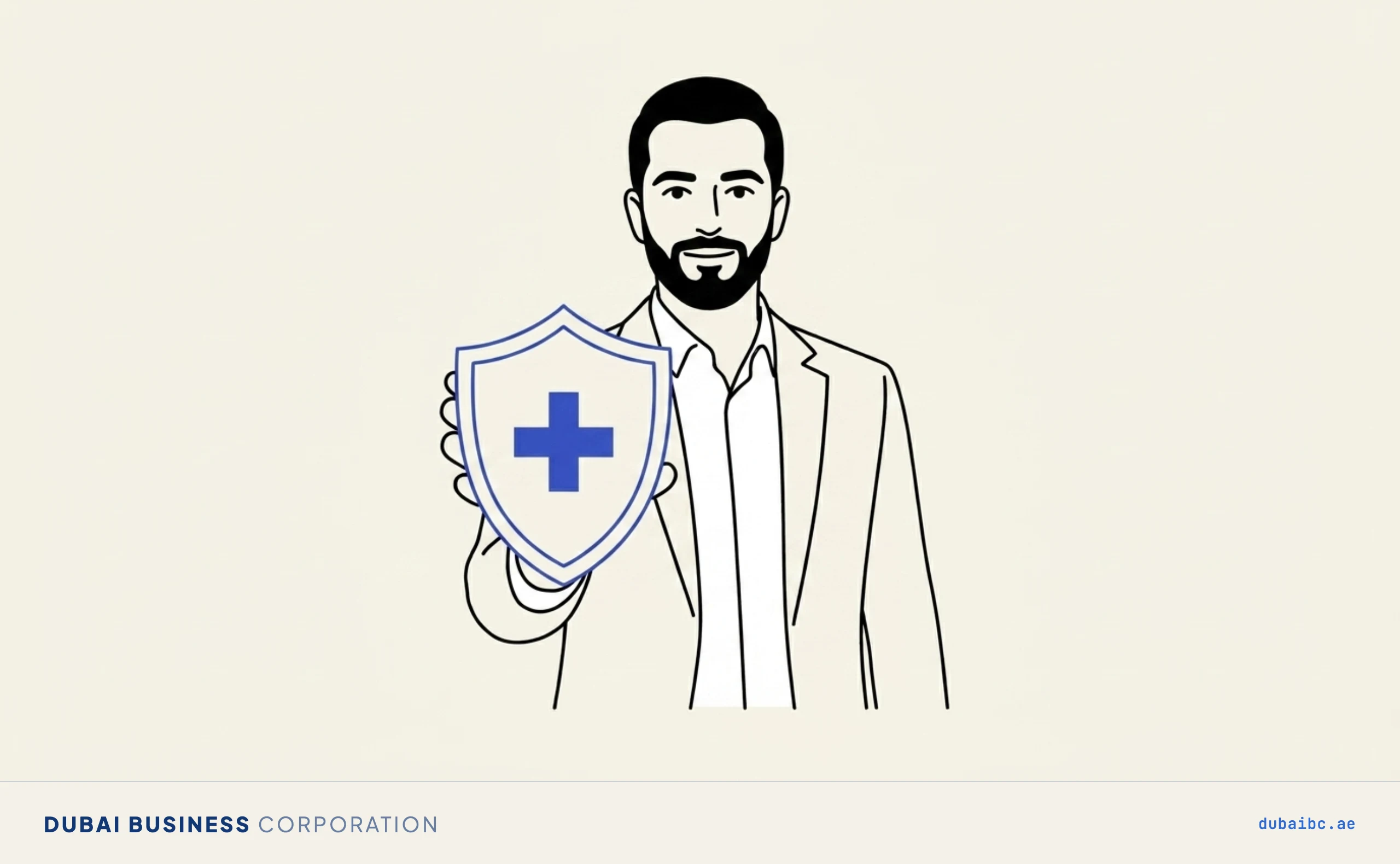 Ali with a health shield, mandatory insurance