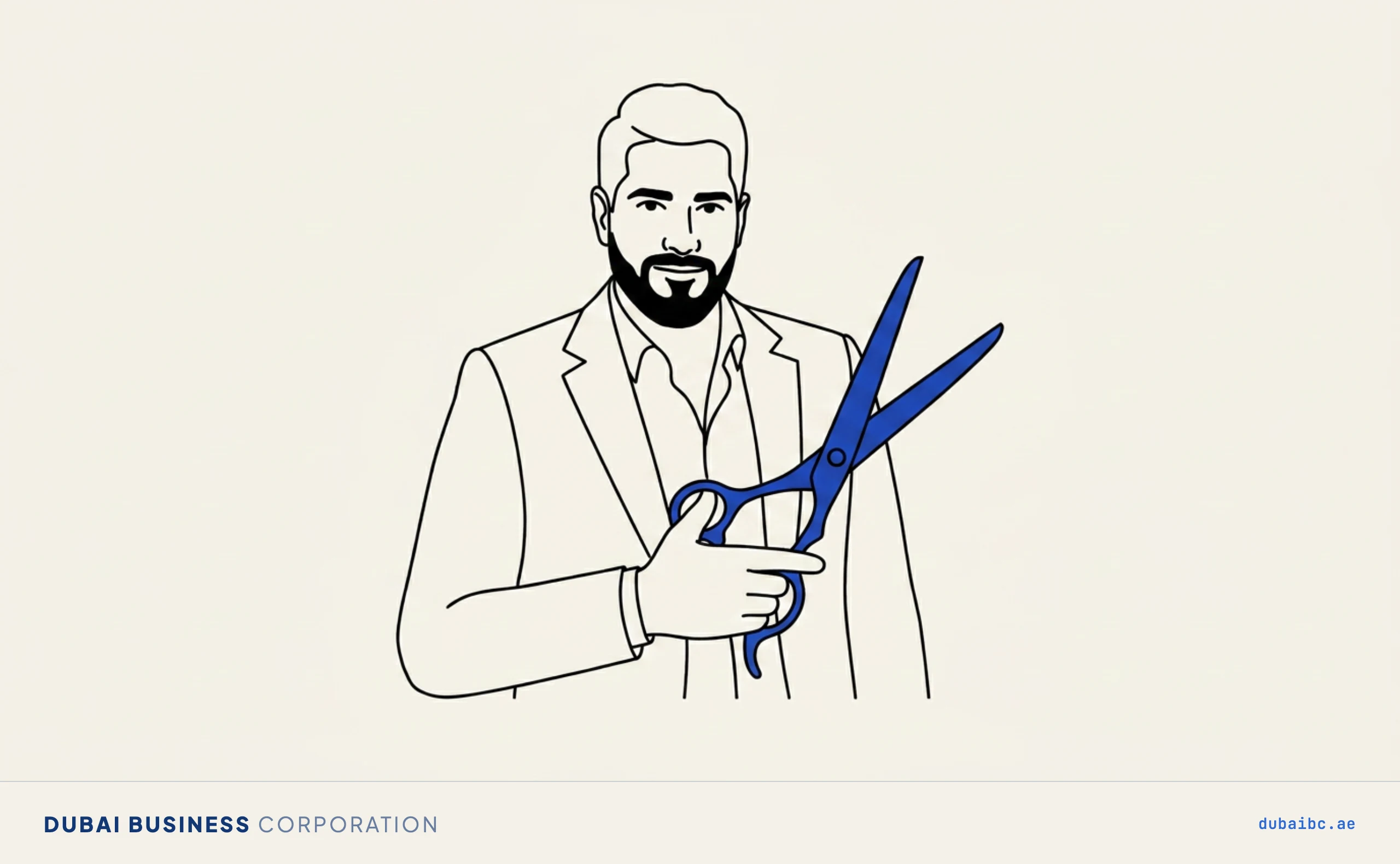 Ali holds salon scissors for the licence.