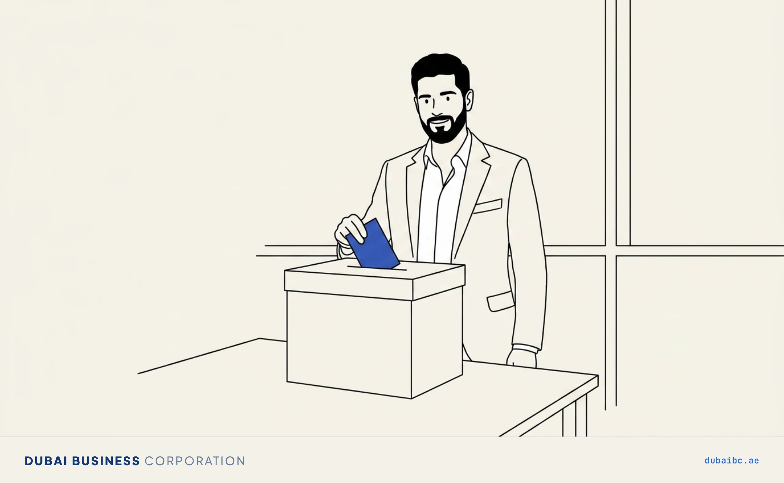 Ali placing a slip in a box, it is an election