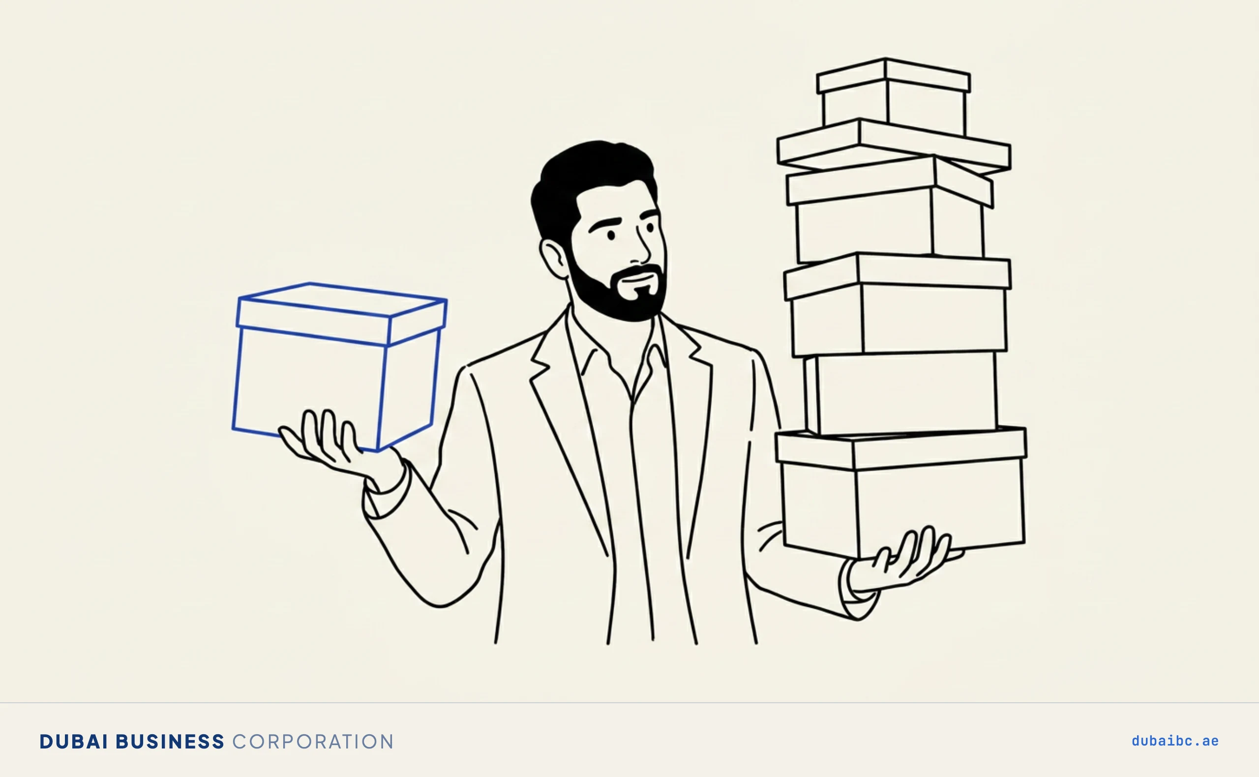 Ali compares a single box with a stack, single versus general trading.