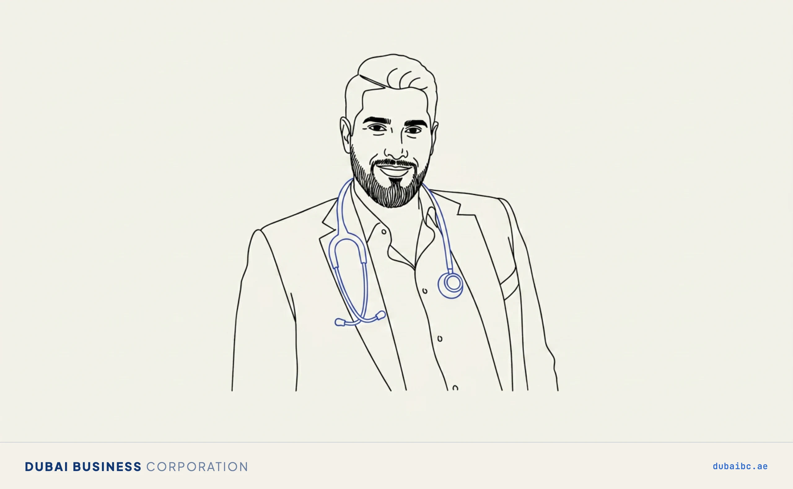 Ali wears a stethoscope, the medical test.