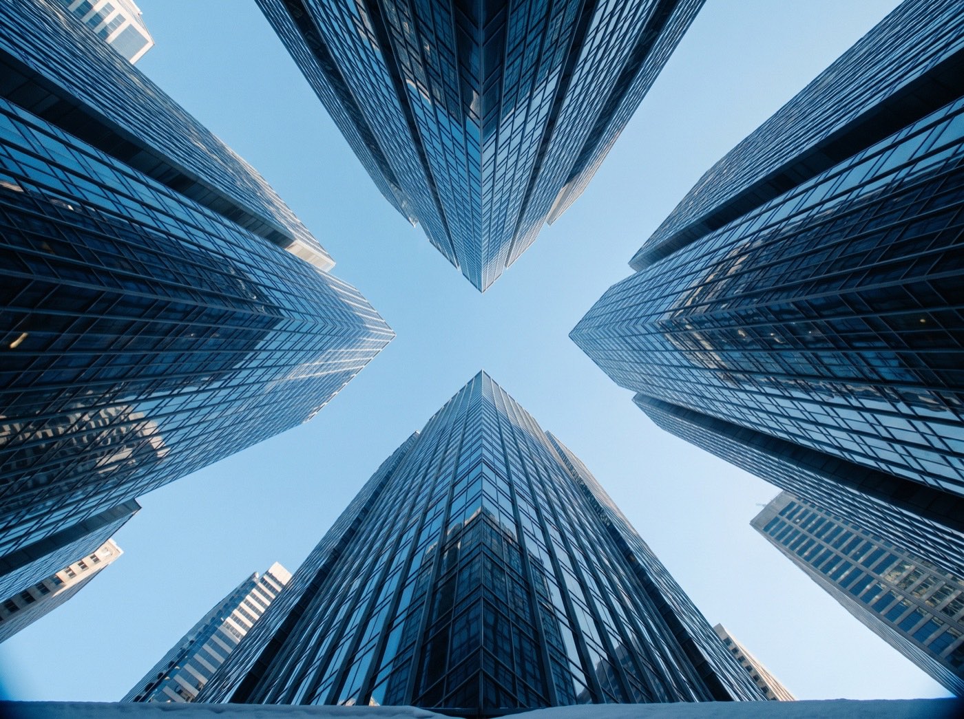Glass towers in Dubai's financial district